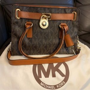 MICHAEL KORS Vintage Hamilton Satchel ( Color: Brown/Camel)